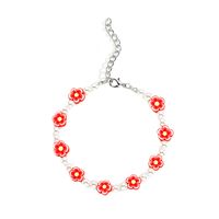 Rice Bead Soft Pottery Resin Flower Pearl Anklet Wholesale Jewelry Nihaojewelry sku image 6