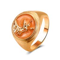 Wholesale New Geometric Creative Dog Deer Pattern Ring Nihaojewelry sku image 3