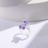 Wholesale Simple Bear Color Resin Ring Nihaojewelry sku image 3