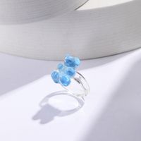 Großhandel Einfacher Bärenfarbenharzring Nihaojewelry sku image 6