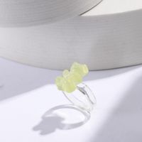 Wholesale Simple Bear Color Resin Ring Nihaojewelry sku image 7