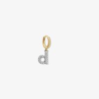 Wholesale Jewelry 26 English Letters Two-color Copper Buckle Earrings Nihaojewelry sku image 4
