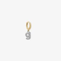 Wholesale Jewelry 26 English Letters Two-color Copper Buckle Earrings Nihaojewelry sku image 7