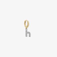 Wholesale Jewelry 26 English Letters Two-color Copper Buckle Earrings Nihaojewelry sku image 14