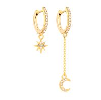 Wholesale Jewelry Star And Moon Pendant  Copper Earrings Nihaojewelry sku image 4