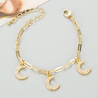Cross Pendant Copper Micro-inlaid Zircon Chain Bracelet Wholesale Jewelry Nihaojewelry sku image 2