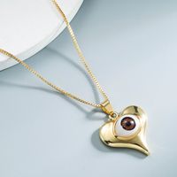 Wholesale Jewelry Heart-shaped Devil Eye Pendant Copper Necklace Nihaojewelry sku image 4
