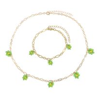 Bohemian Style Handmade Rice Beads Small Daisy Flower Necklace Bracelet Set Wholesale Jewelry Nihaojewelry sku image 3