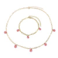 Bohemian Style Handmade Rice Beads Small Daisy Flower Necklace Bracelet Set Wholesale Jewelry Nihaojewelry sku image 9