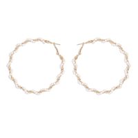 Wholesale Jewelry Alloy Pearl Twist Circle Earrings Nihaojewelry sku image 1