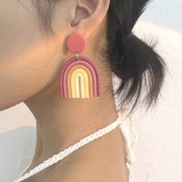 Vente En Gros Bijoux Couleur Céramique Douce Boucles D&#39;oreilles En Forme De U Nihaojewelry main image 6
