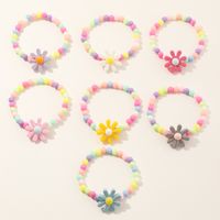 Wholesale Jewelry Sun Flower Colorful Round Bead Bracelet Nihaojewelry sku image 1