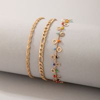 Großhandel New Color Bead Metal Fußkettchen Set Nihaojewelry sku image 1