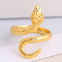 Wholesale Jewelry Simple Metal Auspicious Geometric Snake Open Ring Nihaojewelry sku image 1