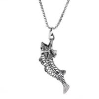 Wholesale Jewelry Fish Pendant Titanium Steel Necklace Nihaojewelry sku image 1