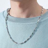 Wholesale Jewelry Simple Geometric Splicing Titanium Steel Necklace Nihaojewelry sku image 1