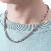 Großhandel Schmuck Einfache Solid Color Titanstahl Halskette Nihaojewelry sku image 2