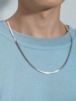 Wholesale Jewelry Flat Snake Bone Chain Titanium Steel Necklace Nihaojewelry main image 1