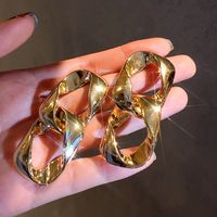 Twist Kette Metall Textur Übertrieben Ohrringe Großhandel Schmuck Nihaojewelry main image 3