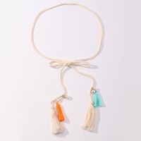 Tassel Braided Gold Silk Cotton Casual Waist Rope Wholesale Jewelry Nihaojewelry main image 3