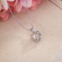 Wholesale Jewelry Hollow Diamond-studded Pumpkin Pearl Pendant Necklace Nihaojewelry main image 3
