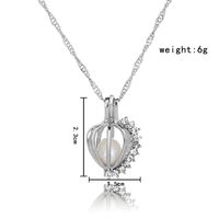 Wholesale Jewelry Hollow Diamond-studded Pumpkin Pearl Pendant Necklace Nihaojewelry main image 5