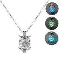 Wholesale Jewelry Luminous Hollow Owl Pendant Necklace Nihaojewelry main image 1