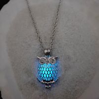 Wholesale Jewelry Luminous Hollow Owl Pendant Necklace Nihaojewelry main image 5