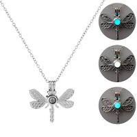 Wholesale Jewelry Luminous Hollow Dragonfly Pendant Necklace Nihaojewelry main image 1