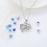 Wholesale Jewelry Luminous Hollow Owl Mermaid Cage Pendant Necklace Nihaojewelry main image 3