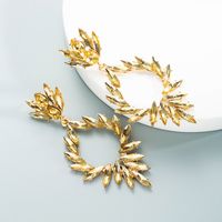 Alliage De Verre Diamant Fleur Longues Boucles D&#39;oreilles Bijoux En Gros Nihaojewelry main image 4