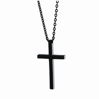 304 Stainless Steel 18K Gold Plated Simple Style Plating Cross Pendant Necklace main image 5