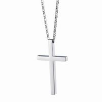304 Stainless Steel 18K Gold Plated Simple Style Plating Cross Pendant Necklace main image 6