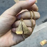 Vente En Gros Bijoux Triangle Split Pendentif Collier En Acier Au Titane Nihaojewelry main image 5