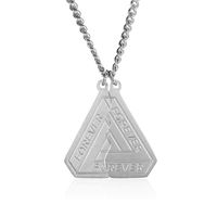 Wholesale Jewelry Triangle Split Pendant Titanium Steel Necklace Nihaojewelry main image 6