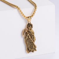 Stainless Steel 18K Gold Plated Retro Plating Cartoon Character main image 1