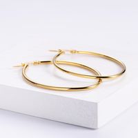 Simple Style Heart Plating Stainless Steel No Inlaid 18K Gold Plated Earrings main image 5