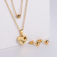304 Stainless Steel Simple Style Heart Pendant Necklace main image 4