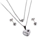 304 Stainless Steel Simple Style Heart Pendant Necklace main image 6