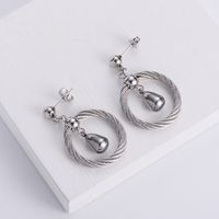 Water Droplet Pendant Necklace Earrings Three-piece Wholesale Nihaojewelry main image 4