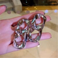 Twist Chain Metal Texture Exaggerated Earrings Wholesale Jewelry Nihaojewelry sku image 2