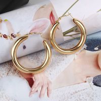 Thick Round Metal Fashion Earrings Wholesale Jewelry Nihaojewelry sku image 1
