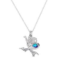 Wholesale Jewelry Luminous Hollow Owl Mermaid Cage Pendant Necklace Nihaojewelry sku image 3