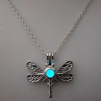 Wholesale Jewelry Luminous Hollow Dragonfly Pendant Necklace Nihaojewelry sku image 1