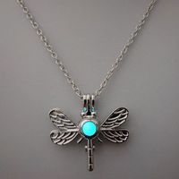 Wholesale Jewelry Luminous Hollow Dragonfly Pendant Necklace Nihaojewelry sku image 2