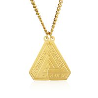 Vente En Gros Bijoux Triangle Split Pendentif Collier En Acier Au Titane Nihaojewelry sku image 2