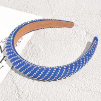 Wholesale Fashion Solid Color Sponge Diamond-studded Headband Nihaojewelry sku image 4