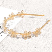 Wholesale Simple Pearl Flower Thin Headband Nihaojewelry sku image 1