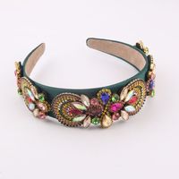 Wholesale Baroque Fashion Color Diamond Wide Headband Nihaojewelry sku image 1