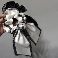Ribbon Texture Bows Houndstooth Korean Style Hair Rope Wholesale Jewelry Nihaojewelry main image 3